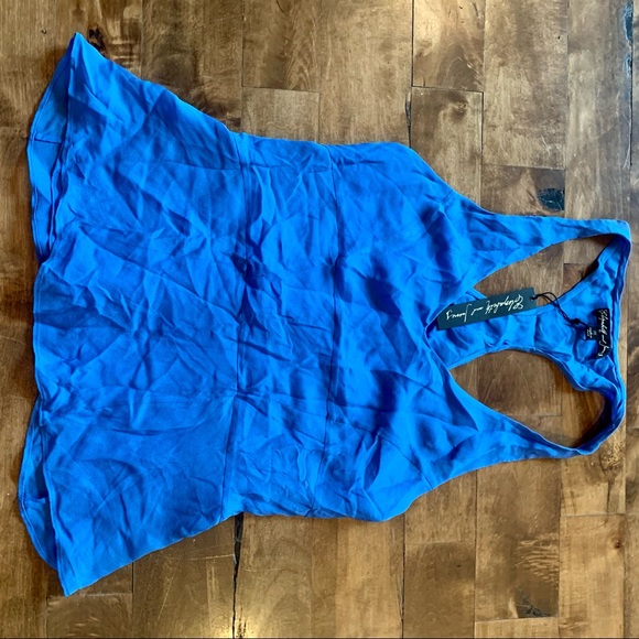 Elizabeth and James Seymour Racerback silk top M - Picture 3 of 5